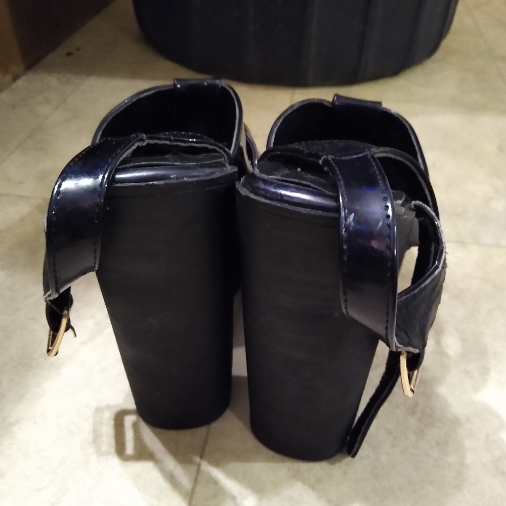 Black platform heels